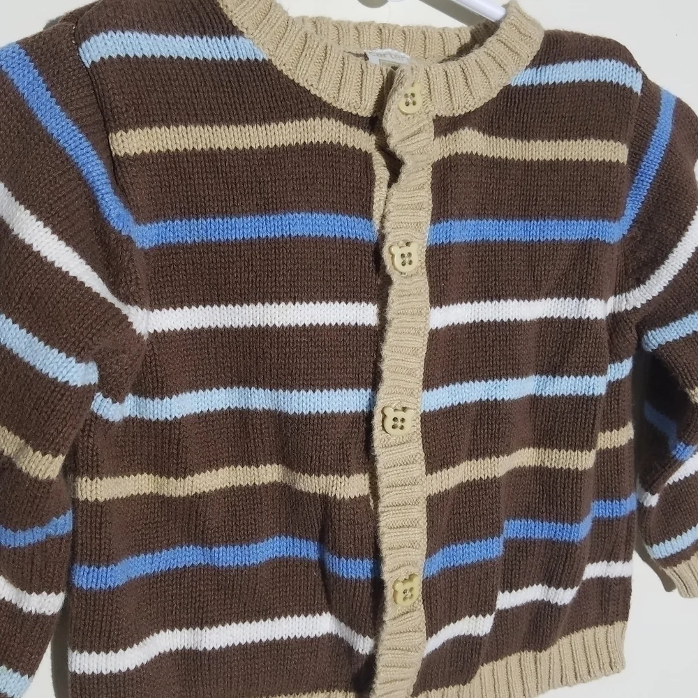 Carter's Knit Bear Cardigan Sweater 12m